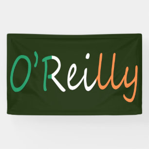 Jeder Name überlagert sich auf dem Banner für ir