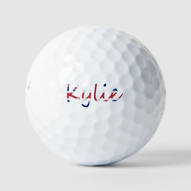 Jeder Name überlagert sich auf der Flagge der Unio Golfball (Vorderseite)