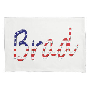 Jeder Name überlagert sich auf der US-Flagge-Seite Kissenbezug