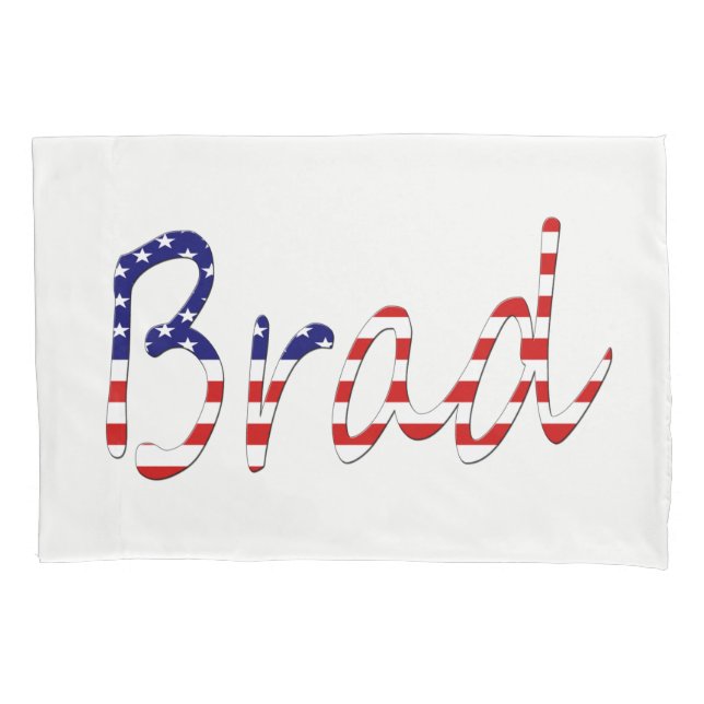 Jeder Name überlagert sich auf der US-Flagge-Seite Kissenbezug (Vorderseite)