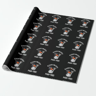 Jeder Par-T Funny Golf Pun Dark BG Geschenkpapier