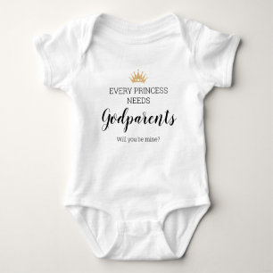 Jeder Prinzessin braucht Godeltern, du bist mein Baby Strampler