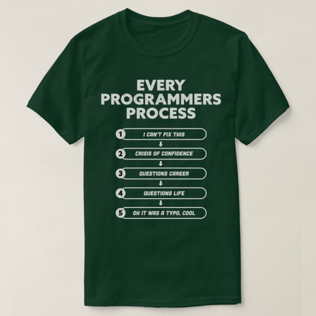 Jeder Programmierer verarbeitet lustige Geschenke  T-Shirt (Design vorne)