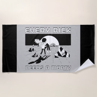 Jeder Rick braucht einen Morty Strandtuch