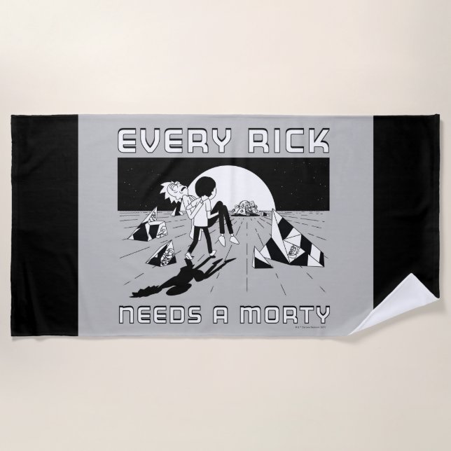 Jeder Rick braucht einen Morty Strandtuch (Vorderseite)