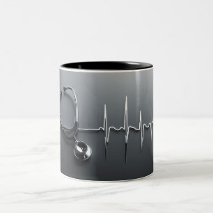 Jeder Schluck hält das Herz am Schlagen Zweifarbige Tasse