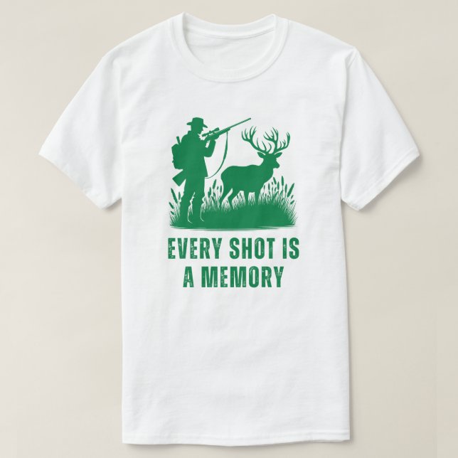 Jeder Schuss ist ein Speicher | Hirschjagd T-Shirt (Design vorne)