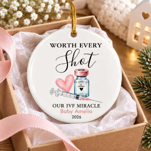 Jeder Schuss ist wert IVF Baby Wunder Keramik Ornament
