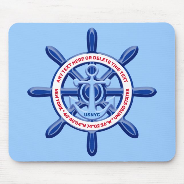 Jeder Seehafen, Schiff, Land individuell einstellb Mousepad (Vorne)