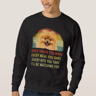 Jeder Snack, den Sie machen Spitz Hund Mama Hund V Sweatshirt