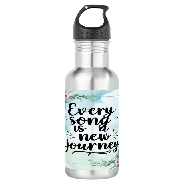 Jeder Song ist eine neue Reise 3 Wasserflasche (Vorderseite)