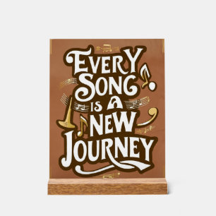 Jeder Song ist eine neue Reise Acrylschild