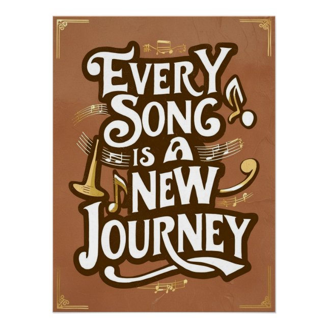 Jeder Song ist eine neue Reise Poster (Vorderseite)