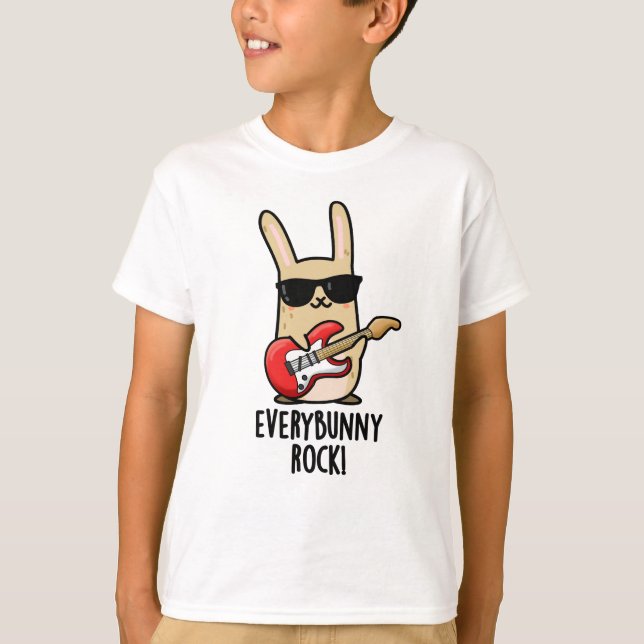 Jeder sonnige Rock Funny Animal Rabbit Pub T-Shirt (Vorderseite)