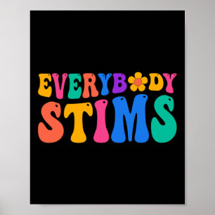 Jeder Stims Autismus Bewusstsein Special Ed Teache Poster