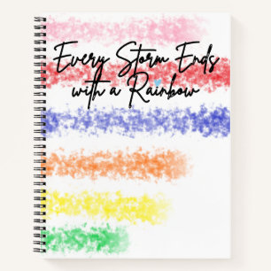 Jeder Sturm endet mit einem Rainbow Deluxe Noteboo Notizbuch
