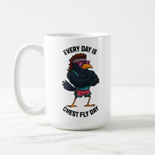 Jeder Tag Ist Brustfliegen-Tag – Lustiger Krähen-W Kaffeetasse