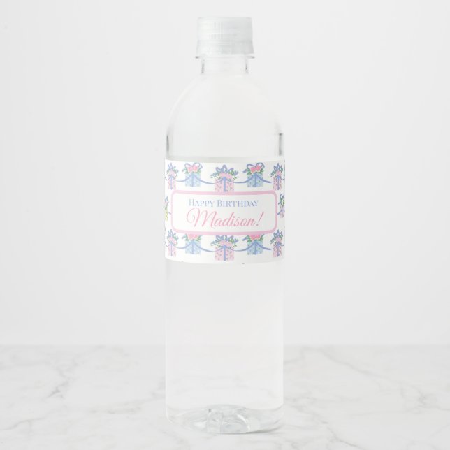 Jeder Tag ist ein Geschenk Wasser Flaschen Labels (Vorderseite)