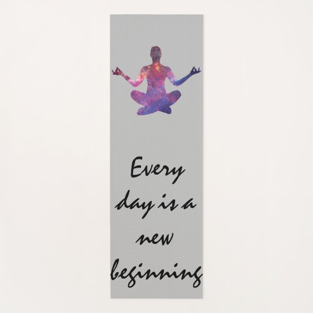 Jeder Tag ist ein Neubeginn Yogamatte (Vorderseite)