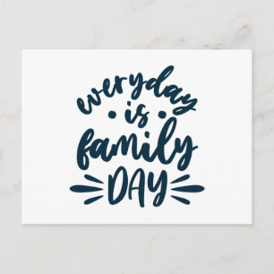 Jeder Tag ist Familientag Postkarte