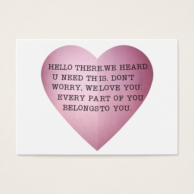 JEDER TEIL VON IHNEN GEHÖRT IHNEN. (Vorderseite)