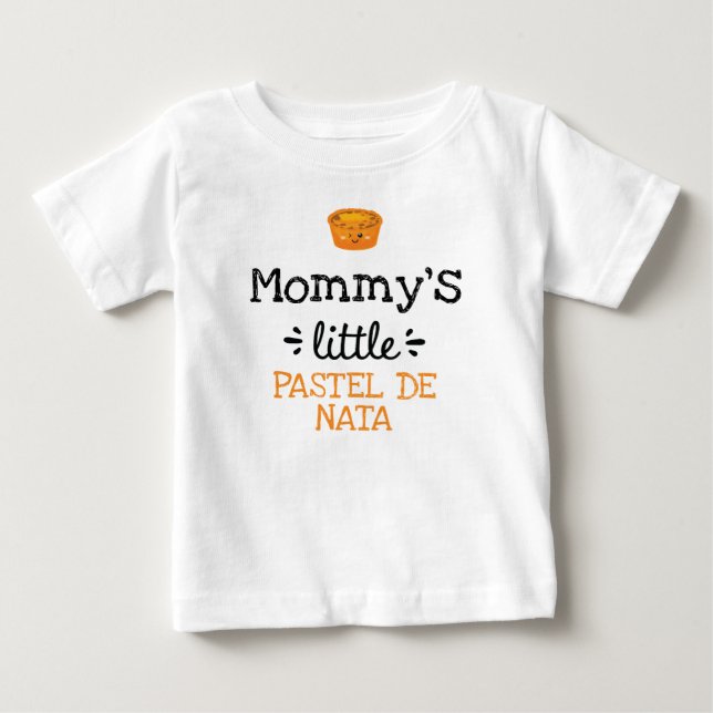 [Jeder Text] Kleine Pastel de Nata Baby T-shirt (Vorderseite)