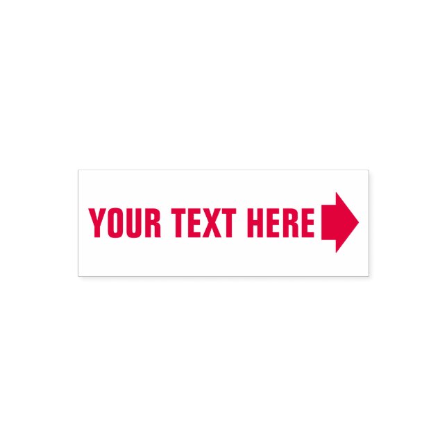 Jeder Text mit Rechtspfeil Selbstfarbige Briefmark Permastempel (Design)