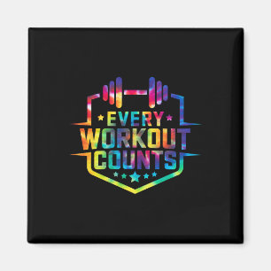 Jeder Workout zählt lustige Gym-Redewendungen, die Magnet