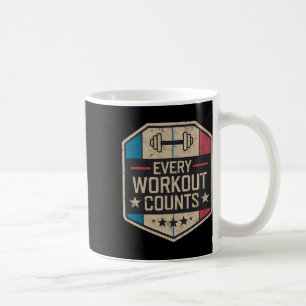 Jeder Workout zählt lustige Gym-Redewendungen moti Kaffeetasse