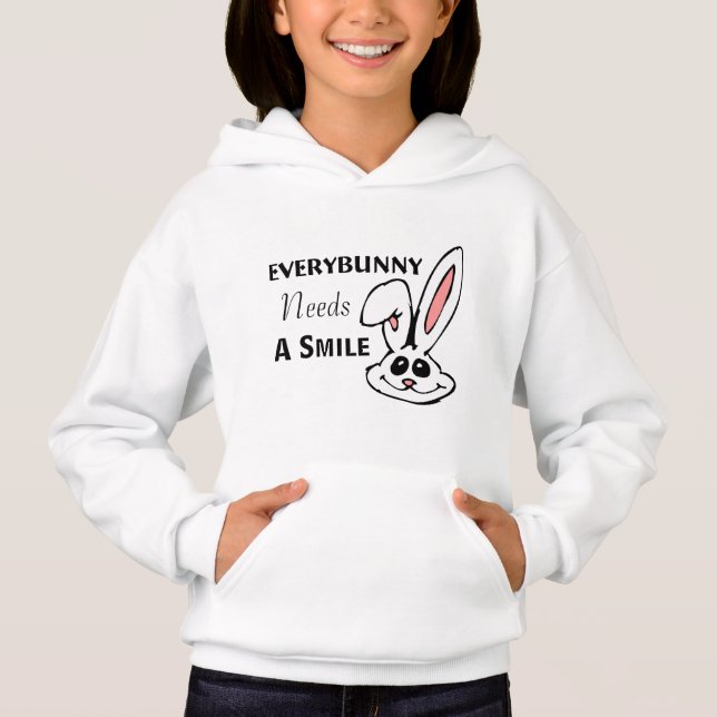 Jedermann braucht ein Lächeln Girls Hoodie (Vorderseite)