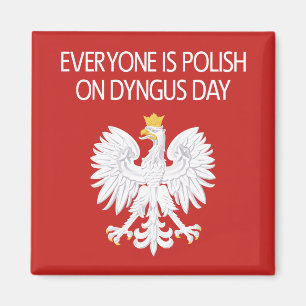 Jedermann ist polnisch auf Dyngus Day Magnet
