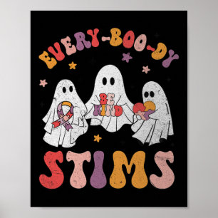 Jedermann Stims Funny Autism Ghost Halloween Sp Poster