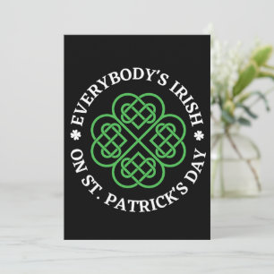 Jedermanns Ire am St Patricks Day Feiertagskarte