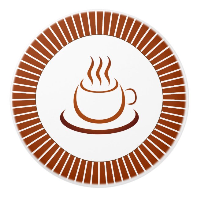 Jederzeit Kaffeezeit Keramikknauf (Vorderseite)