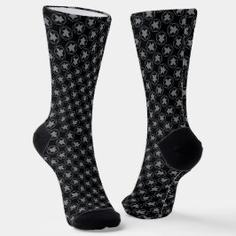 jederzeit Meeple Gray Art Crew Socks Socken
