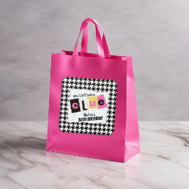 JEDES ALTER 90er Hahnentrittmuster Überraschung Ge Quadratischer Aufkleber