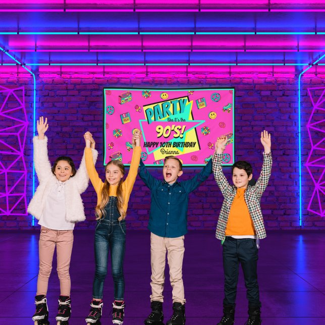 JEDES ALTER 90er Retro-Banner personalisierten Geb Banner (Von Creator hochgeladen)