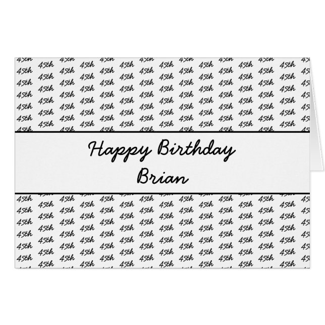 Jedes Alter benutzerdefinierte Zahlenmuster - Gold (Vorderseite (Horizontal))