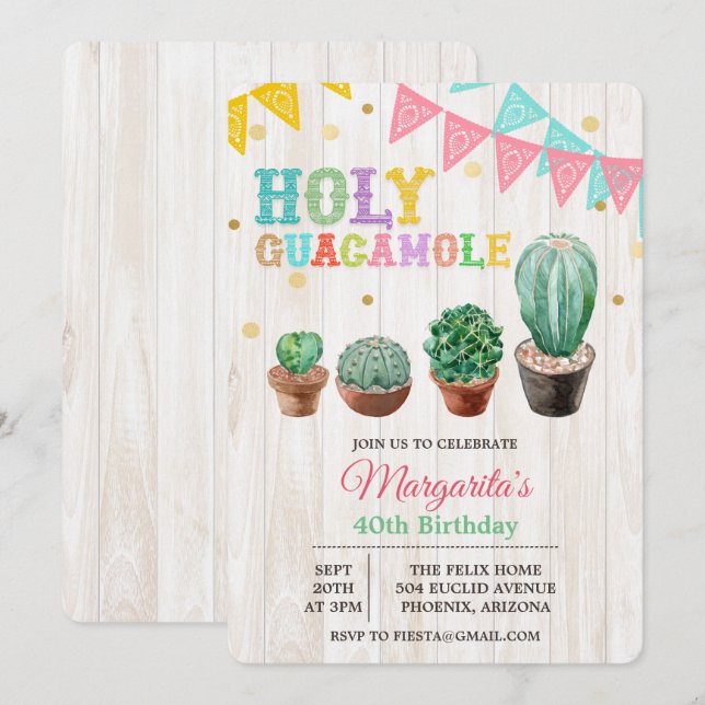 JEDES ALTER - Einladung von Heiligen Guacamole zum (Vorne/Hinten)