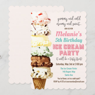 JEDES ALTER - Eiscreme zum Geburtstag Einladung
