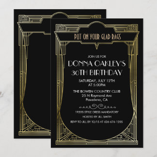 JEDES ALTER GROSSER Gatsby Art Deco Einladung zum