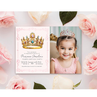 JEDES ALTER - Kronenmesse Princess Geburtstag Einladung