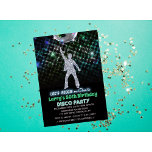 JEDES ALTER - Retro Disco Geburtstagsparty Einladung<br><div class="desc">Disco Geburtstagsparty Retro 1970er 70er Birthday Party Disco Ball 70er Thema 70er Glitzer Party Einladung</div>