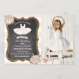 JEDES ALTER - Tutu Ballerina Einladung zum Geburts