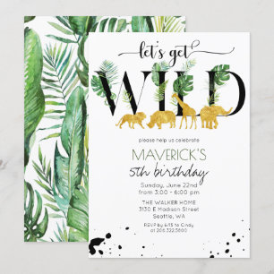 JEDES ALTER - Wild Birthday Jungle Safari Einladun Einladung