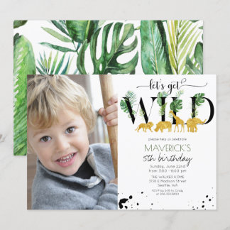 JEDES ALTER - Wild Birthday Jungle Safari Einladun Einladung