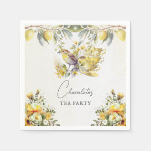 Jedes Anlasses Lemon Tea Party Vintag Serviette