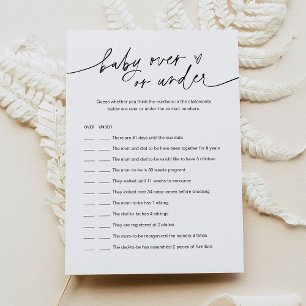 JEDES Baby über oder unter der Baby Duschkarte Einladung