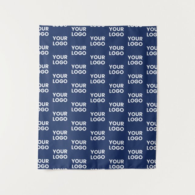 Jedes Bild oder Firmenlogo editierbar dunkles Navy Wandteppich (Vorderseite)