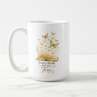 Jedes Buch Befreit Dich | Schmetterling Für Buchli Kaffeetasse